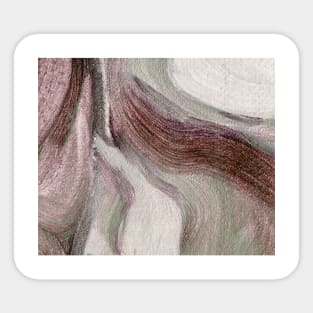Abstract Oil Painting Pistachio Green Brown 1c18 Sticker